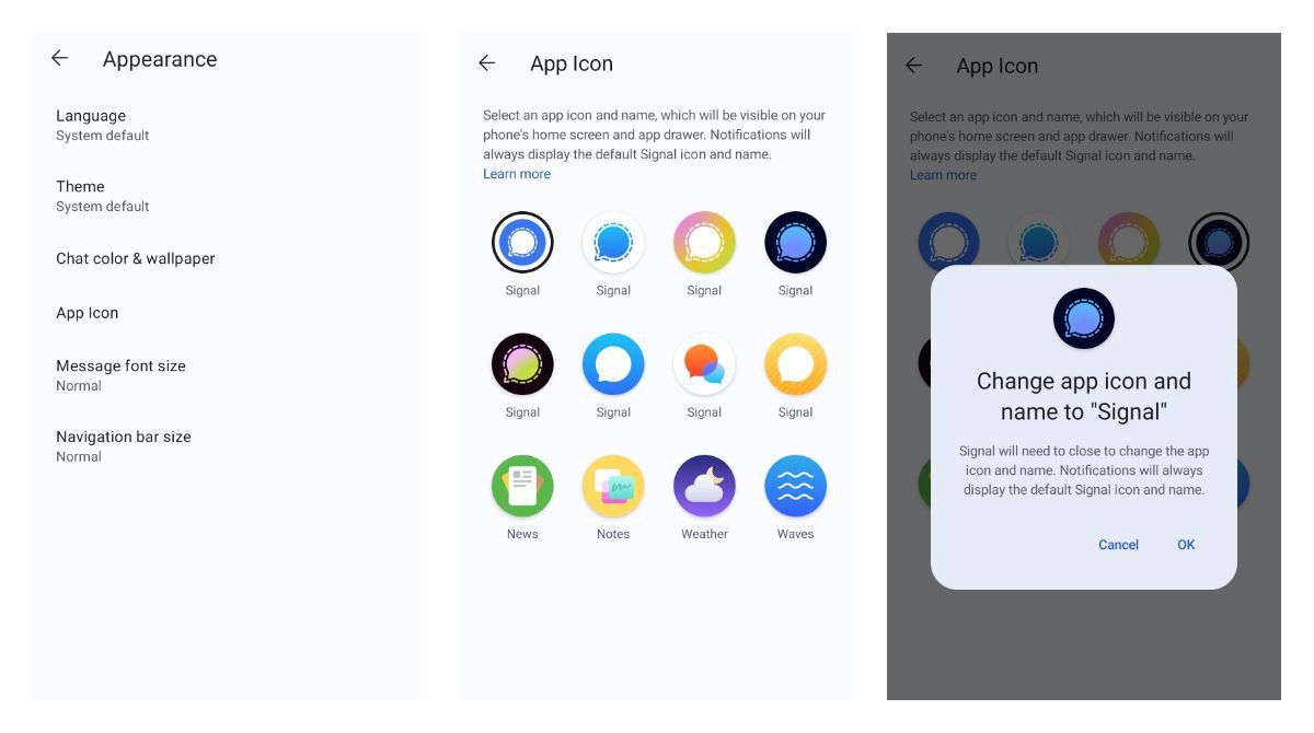 Signal rolls out a free app icon customization feature on Android